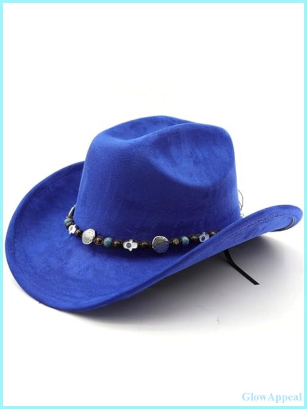 Western Cowboy Hat Felt with Buckle Adjustable for Women Men Unisex